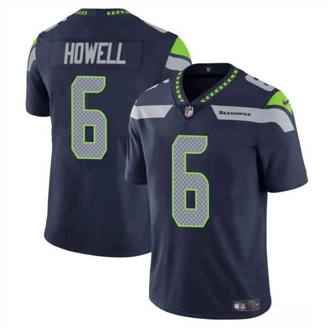 Youth Seattle Seahawks #6 Sam Howell Navy Vapor Limited Stitched Jersey Dzhi->youth nfl jersey->Youth Jersey